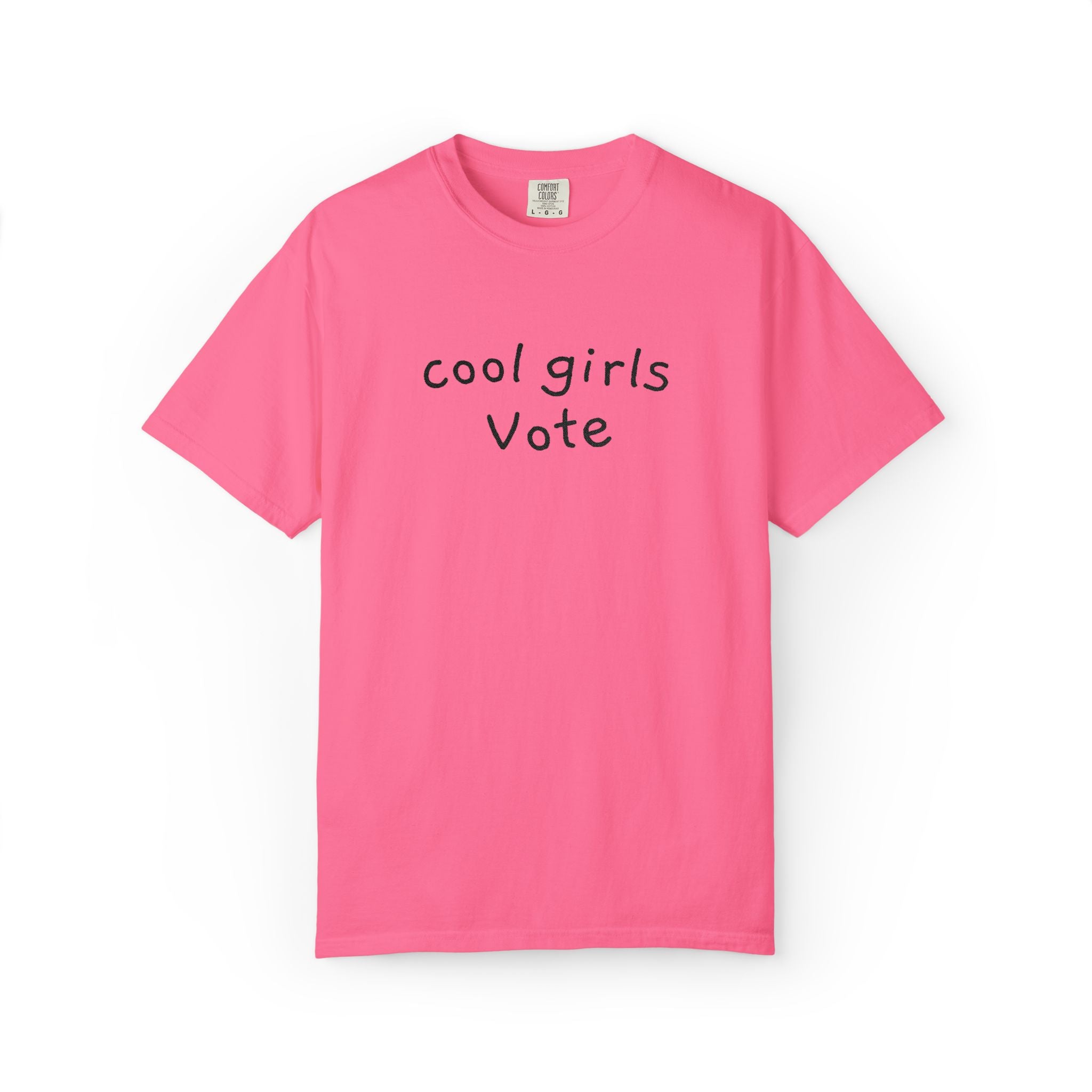Cool Girls Vote Embroidered T-Shirt | Feminist Tee | Women's Voting Shirt