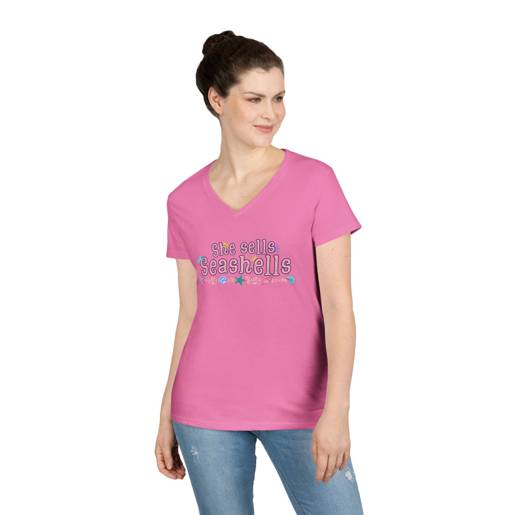 She Sells Seashells V-Neck Tee