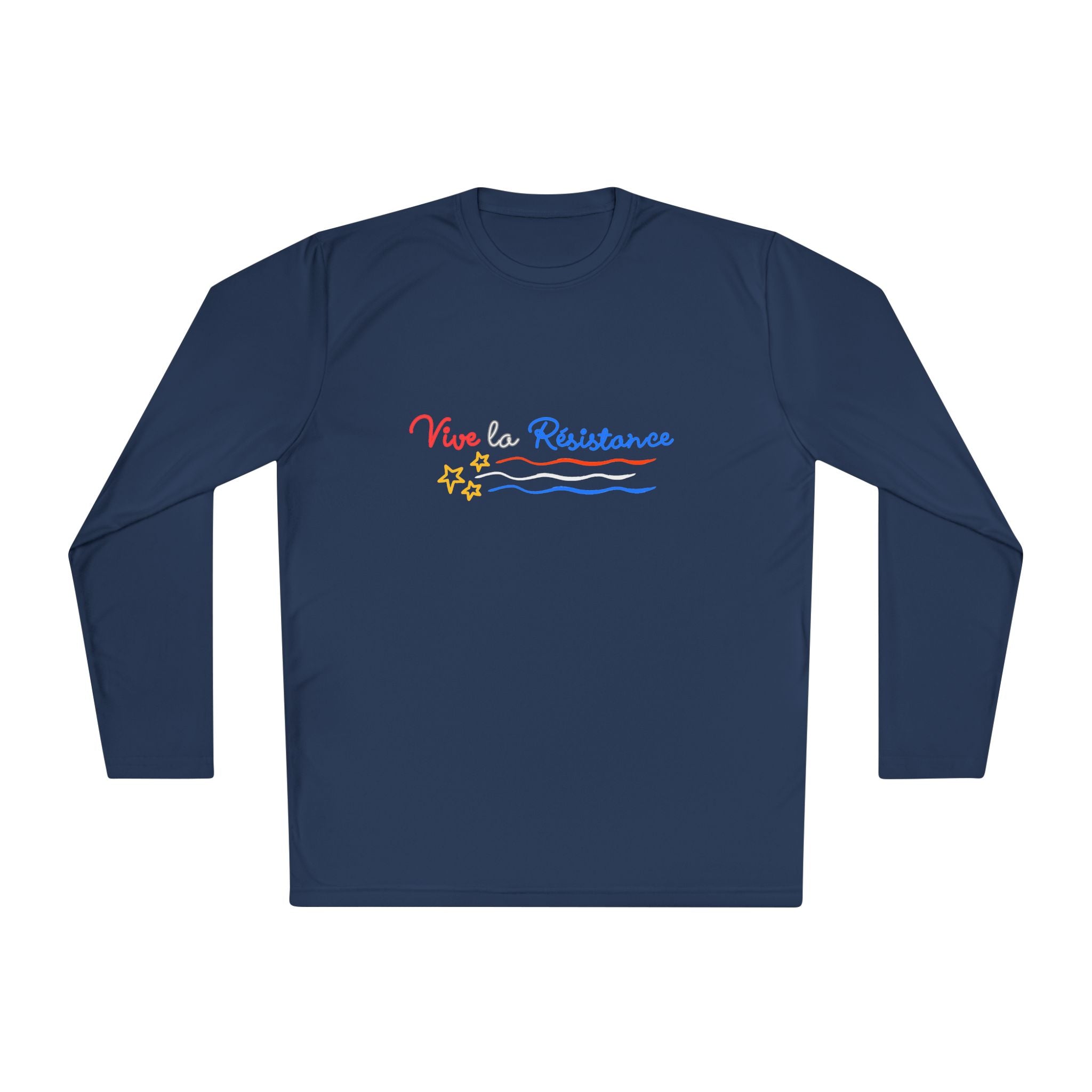 Vive Le Resistance T-Shirt | Red White & Blue Patriotic Graphic Tee | Sports-Tek Lightweight