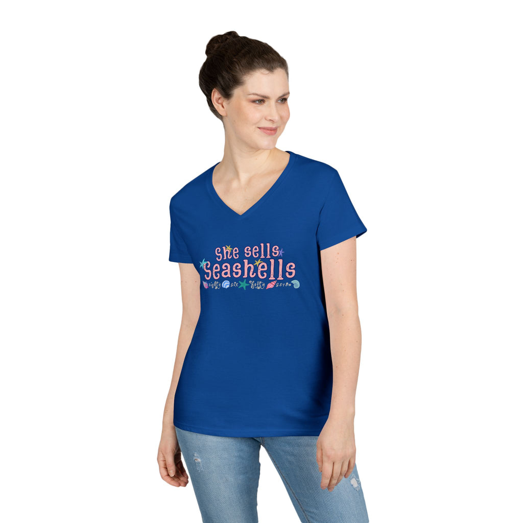 She Sells Seashells V-Neck Tee