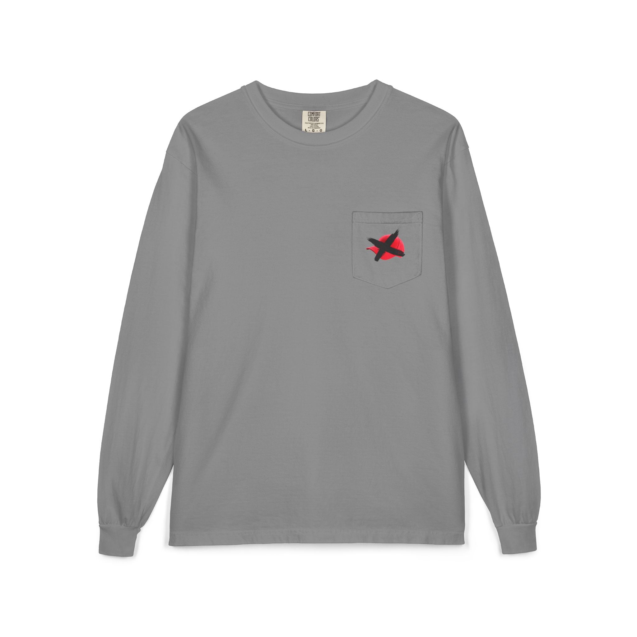 Hats Off My Vote Long Sleeve Shirt | Political Comfort Colors Pocket Tee | Voting Rights Shirt