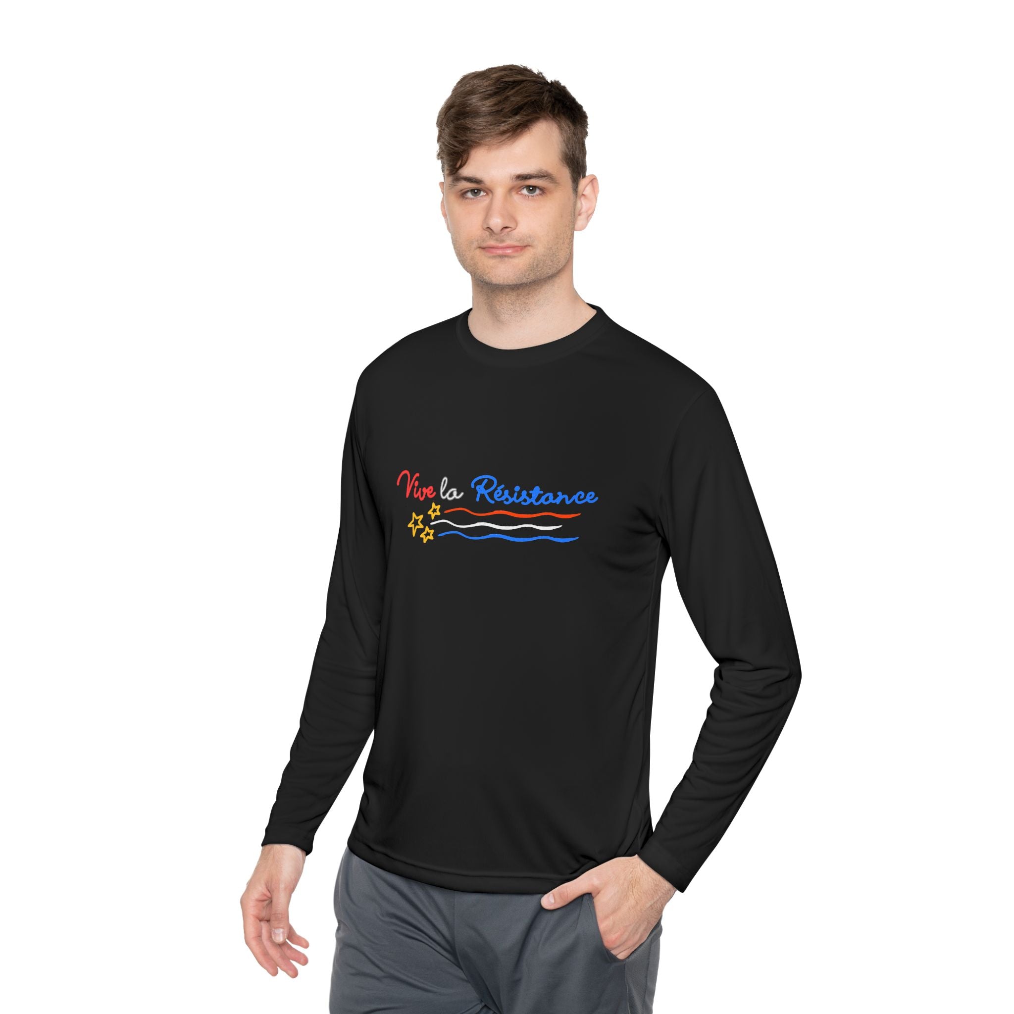 Vive Le Resistance T-Shirt | Red White & Blue Patriotic Graphic Tee | Sports-Tek Lightweight