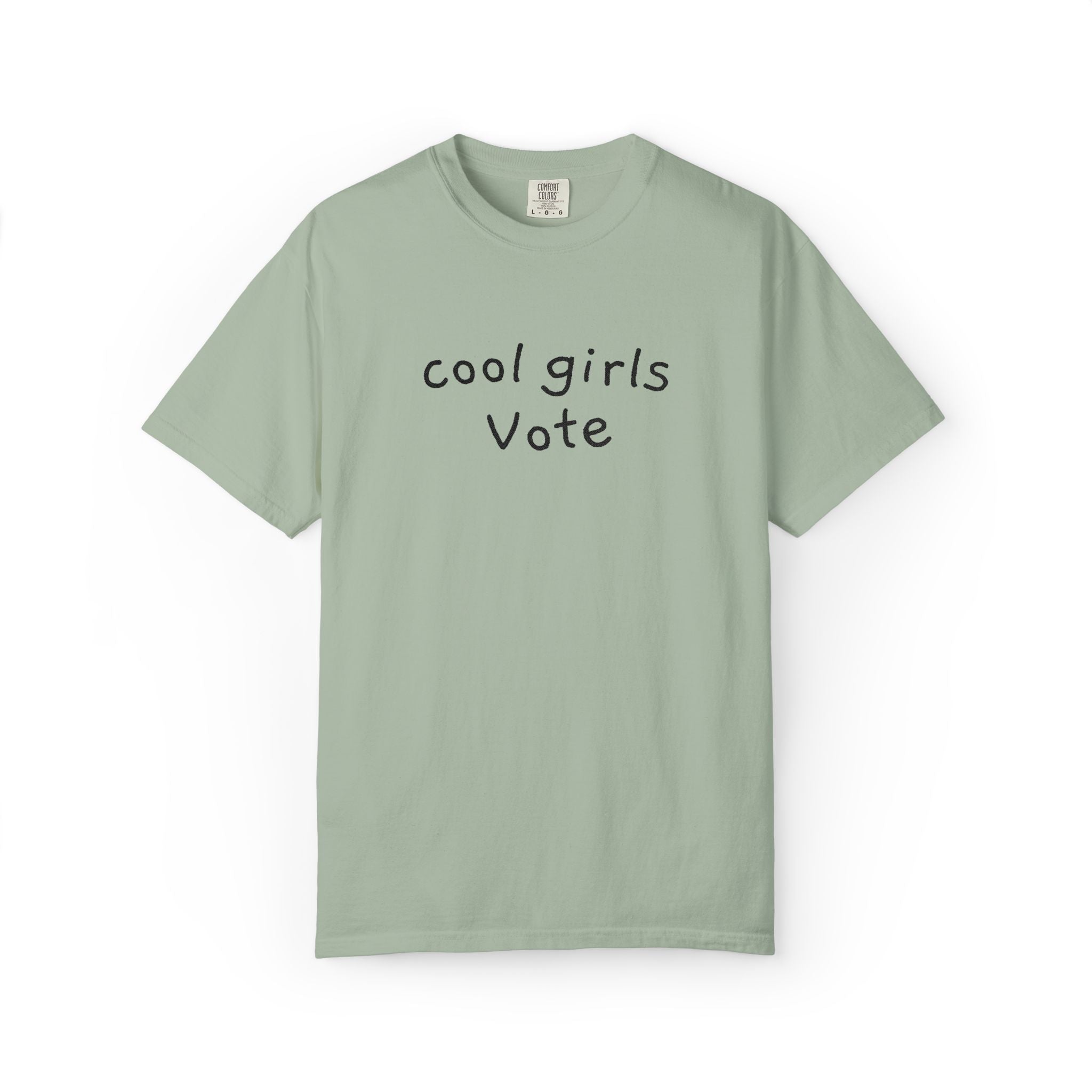 Cool Girls Vote Embroidered T-Shirt | Feminist Tee | Women's Voting Shirt