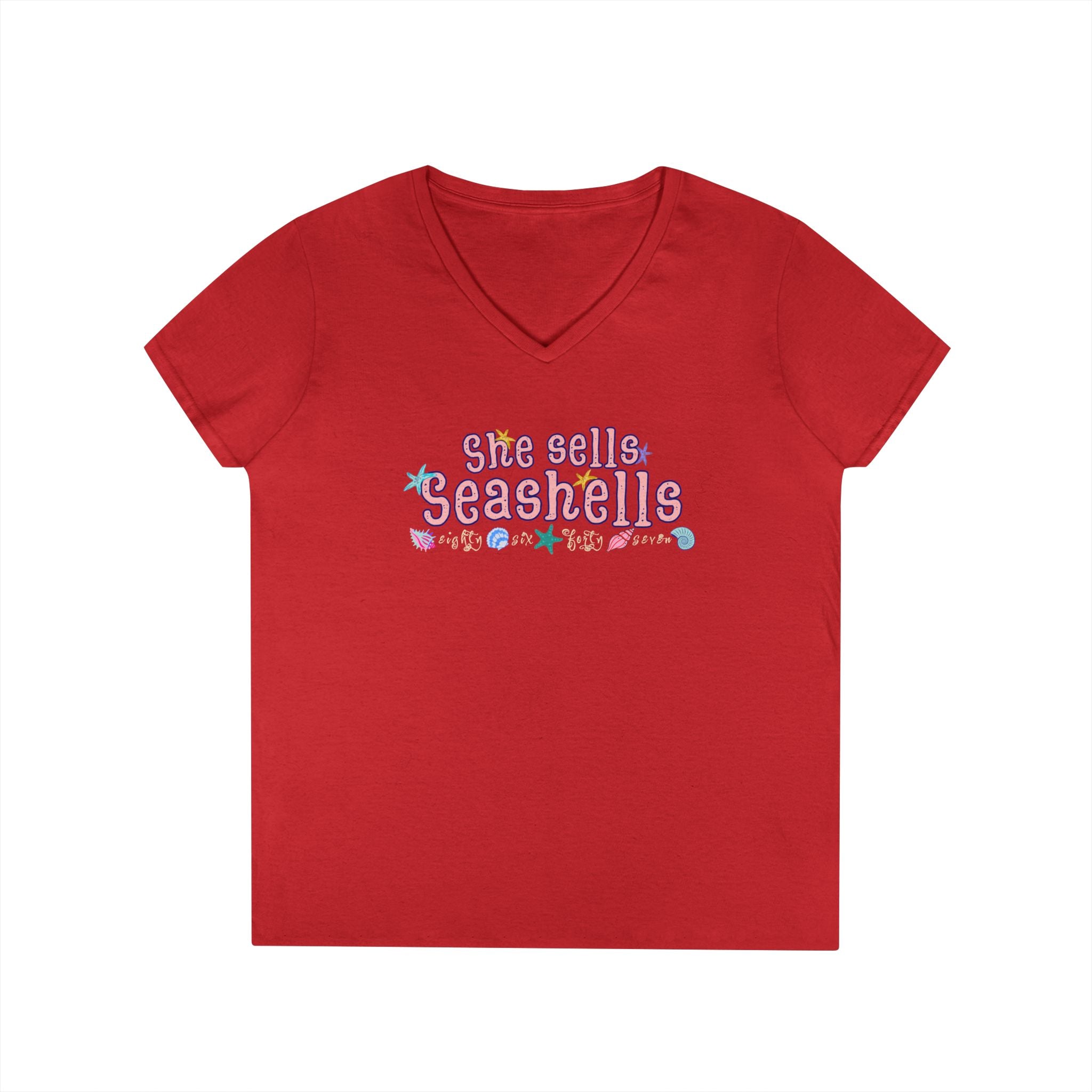 She Sells Seashells V-Neck Tee