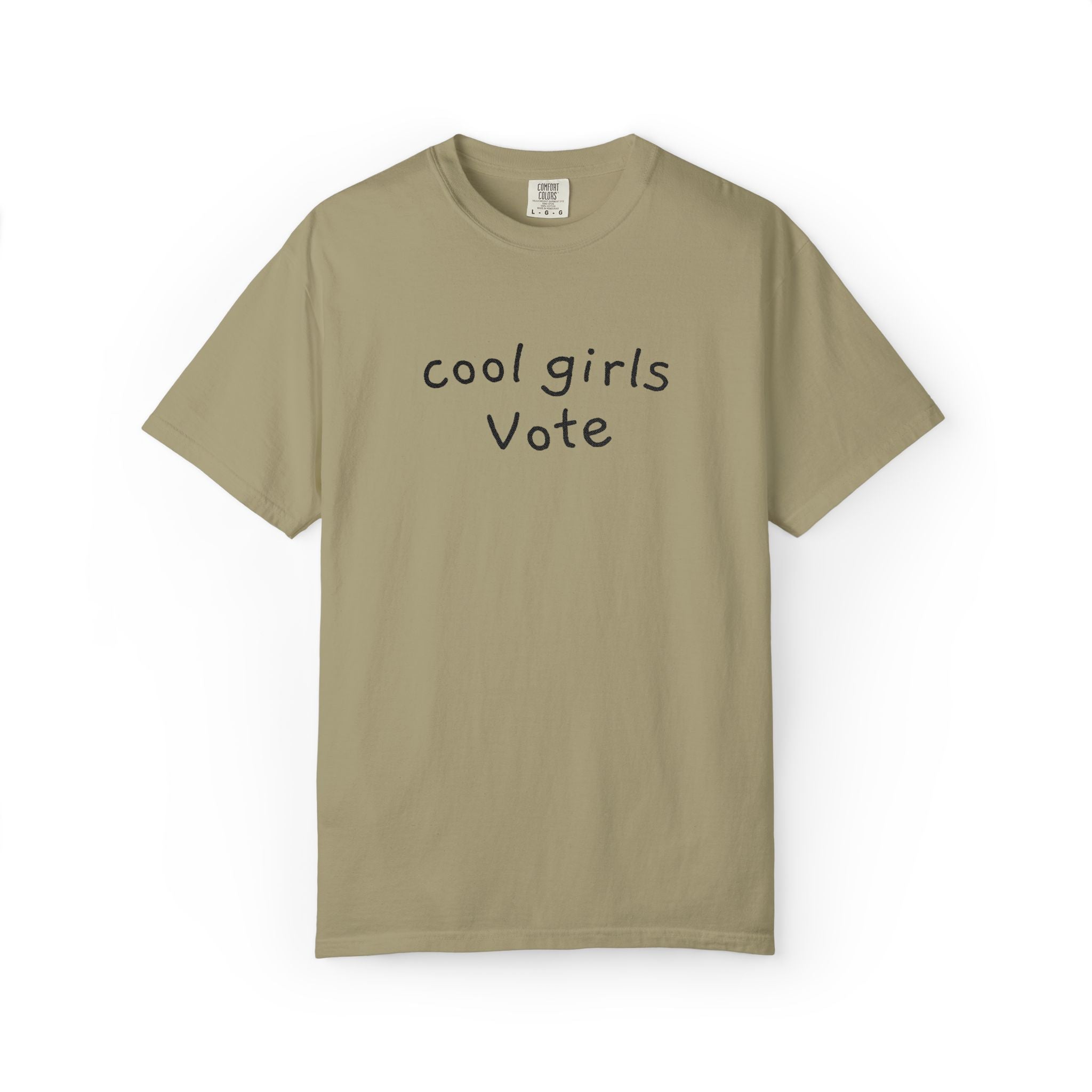 Cool Girls Vote Embroidered T-Shirt | Feminist Tee | Women's Voting Shirt