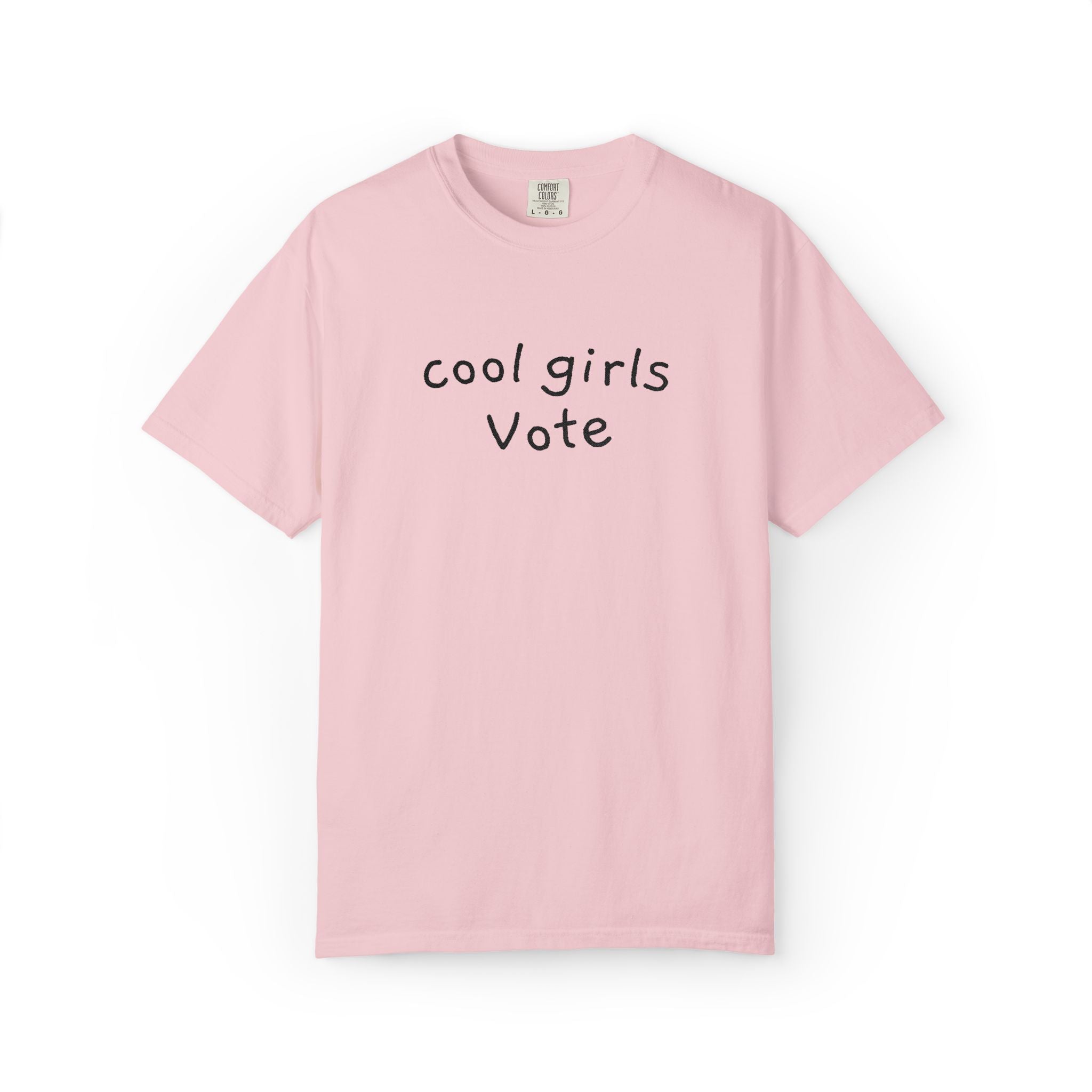 Cool Girls Vote Embroidered T-Shirt | Feminist Tee | Women's Voting Shirt