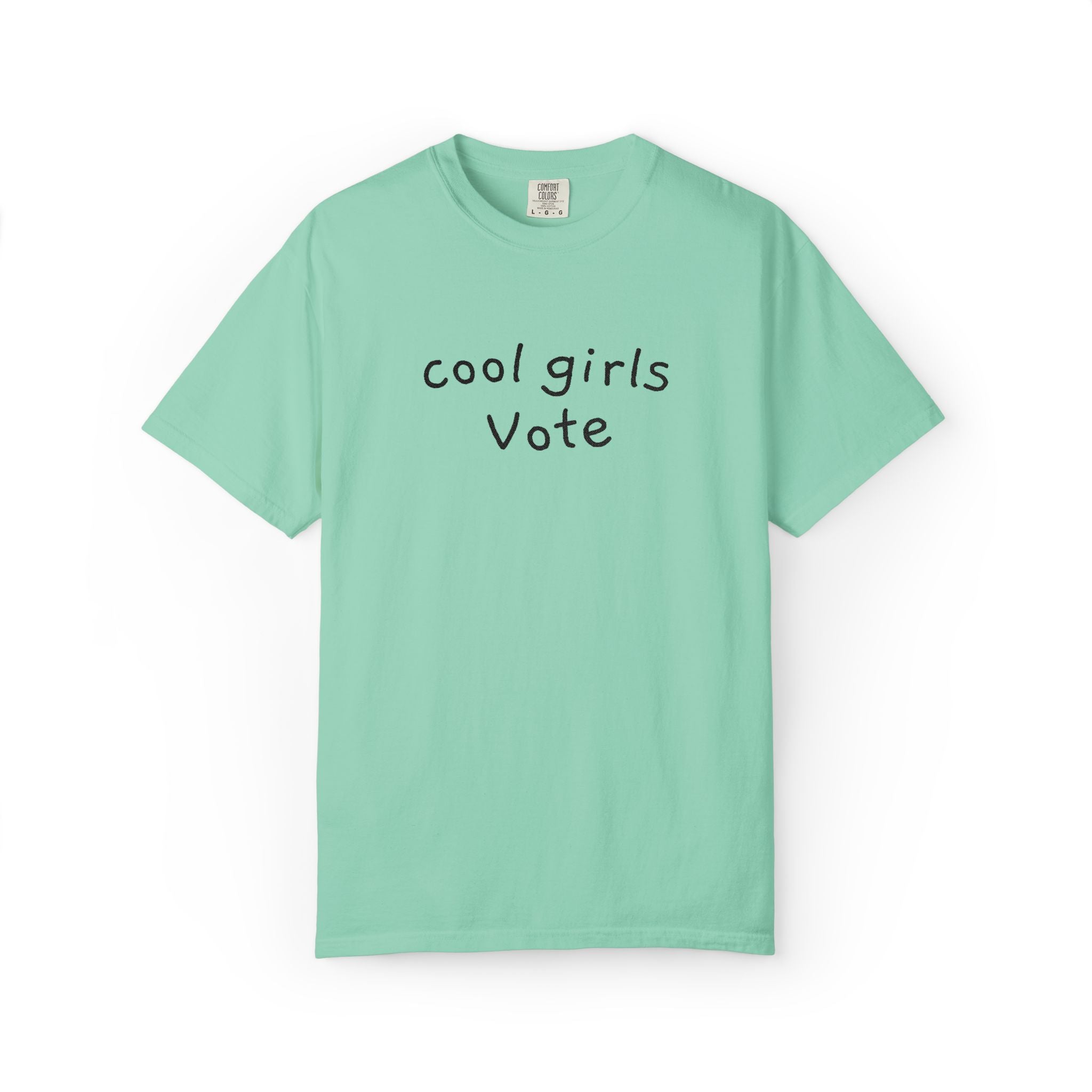 Cool Girls Vote Embroidered T-Shirt | Feminist Tee | Women's Voting Shirt