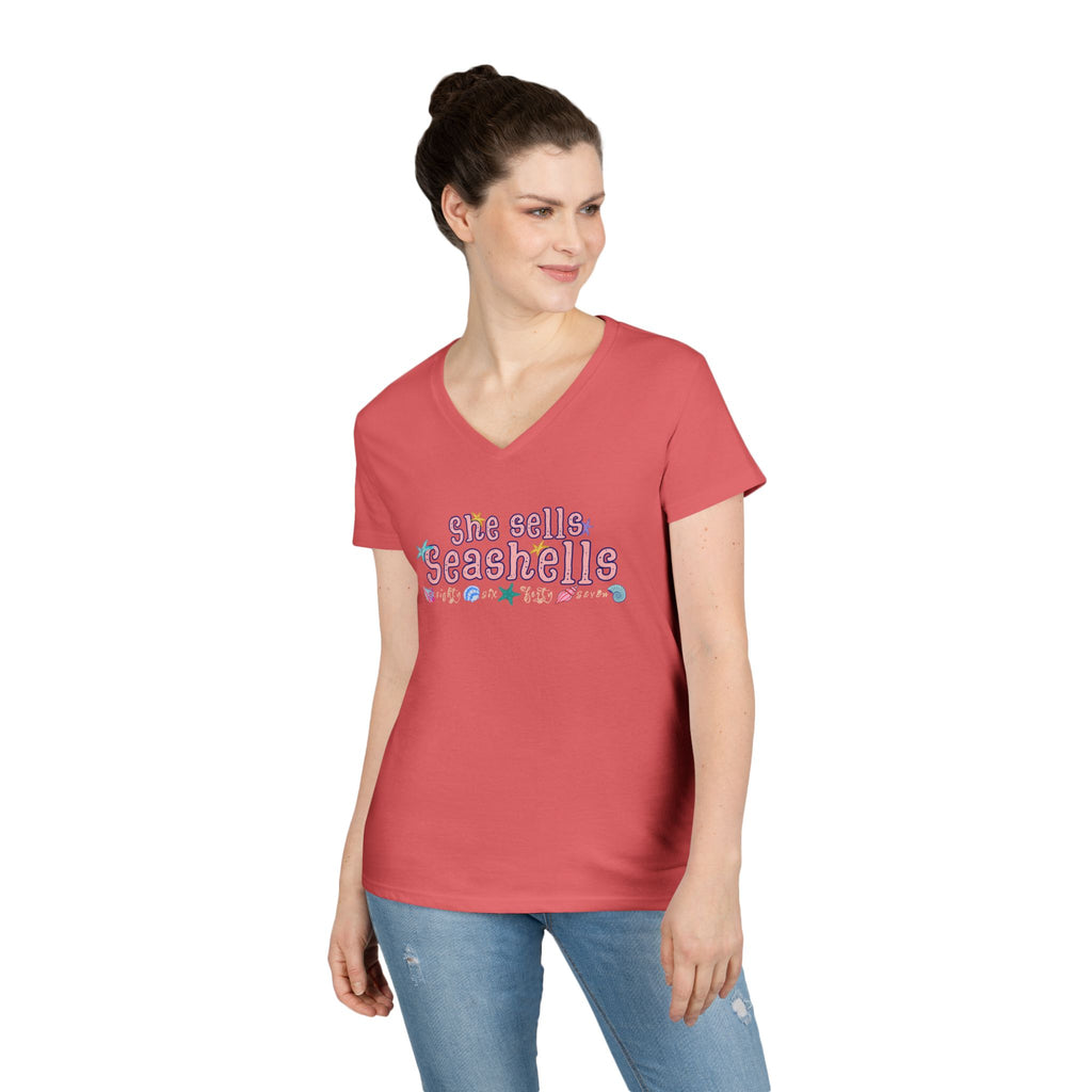 She Sells Seashells V-Neck Tee