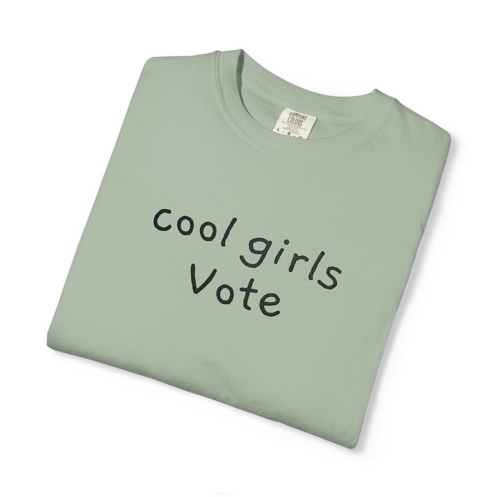 Cool Girls Vote Embroidered T-Shirt | Feminist Tee | Women's Voting Shirt