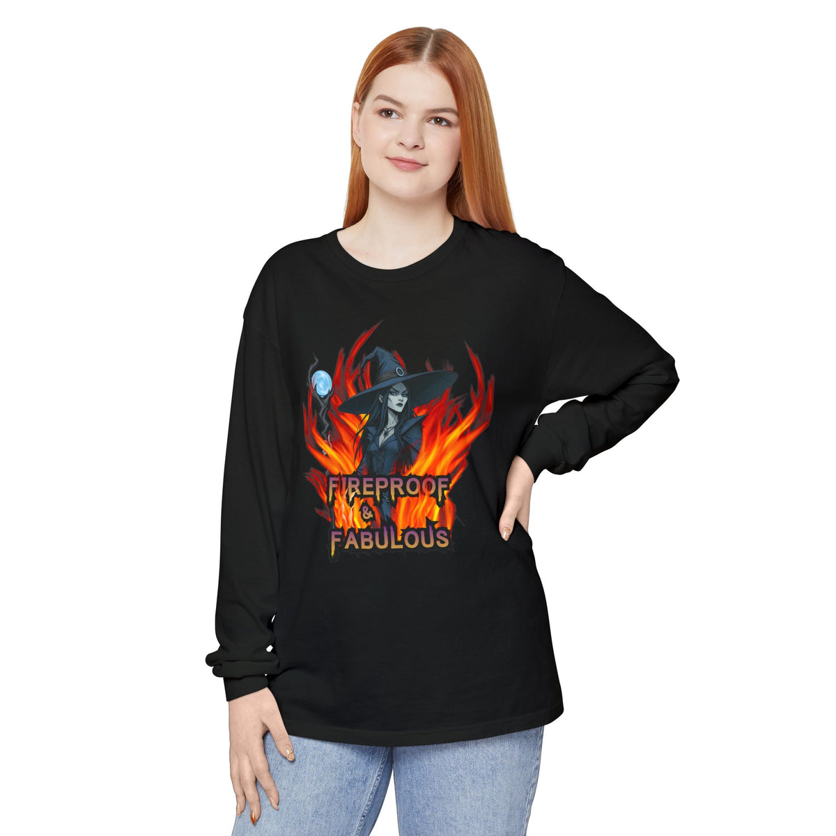 Fireproof & Fabulous Witch Halloween Shirt | Comfort Colors Tee | Witchy Shirt