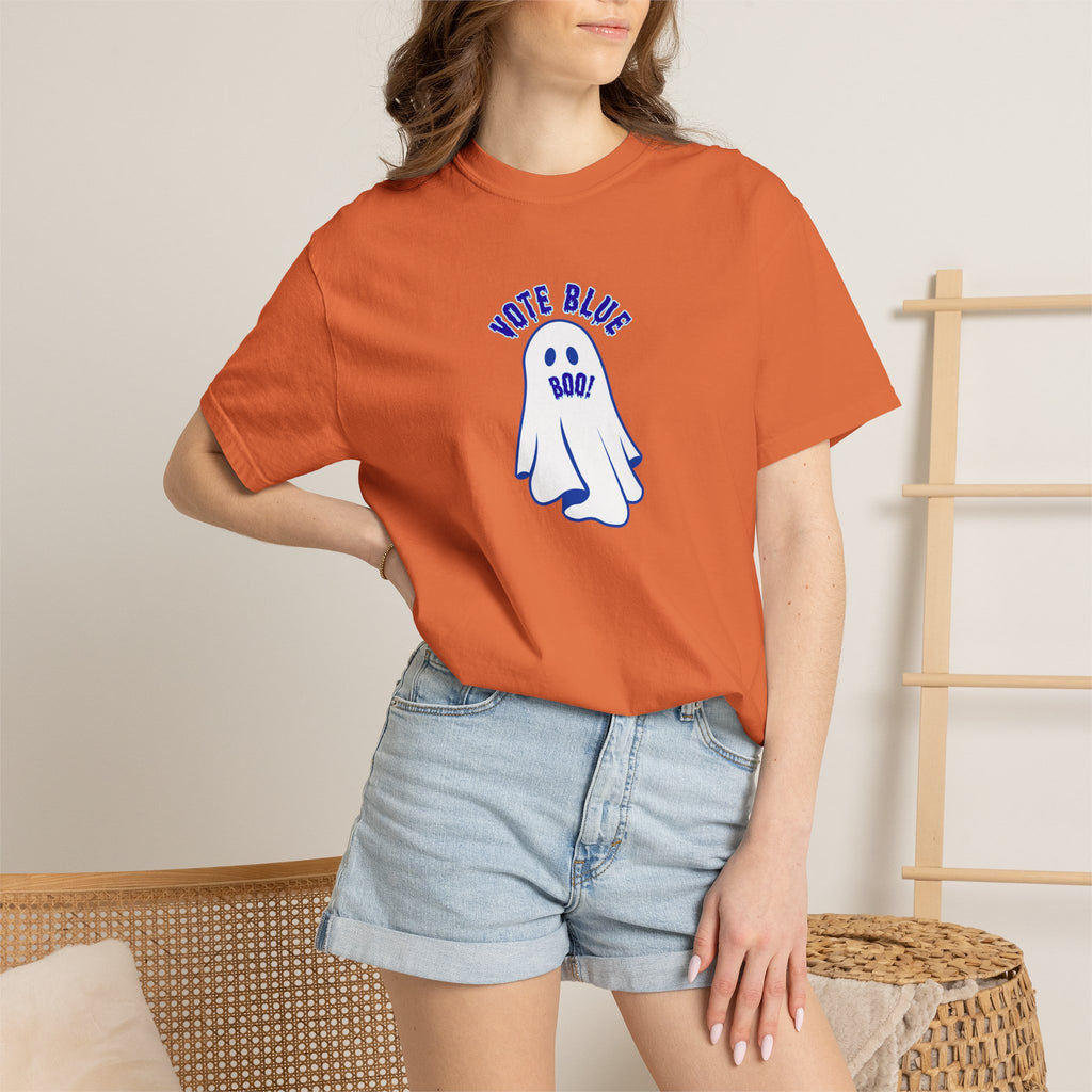 Vote Blue, Boo! Halloween T-Shirt | Comfort Colors Political Tee