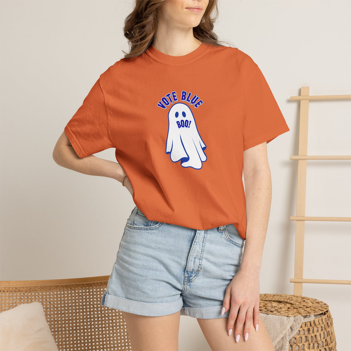 Vote Blue, Boo! Halloween T-Shirt | Comfort Colors Political Tee