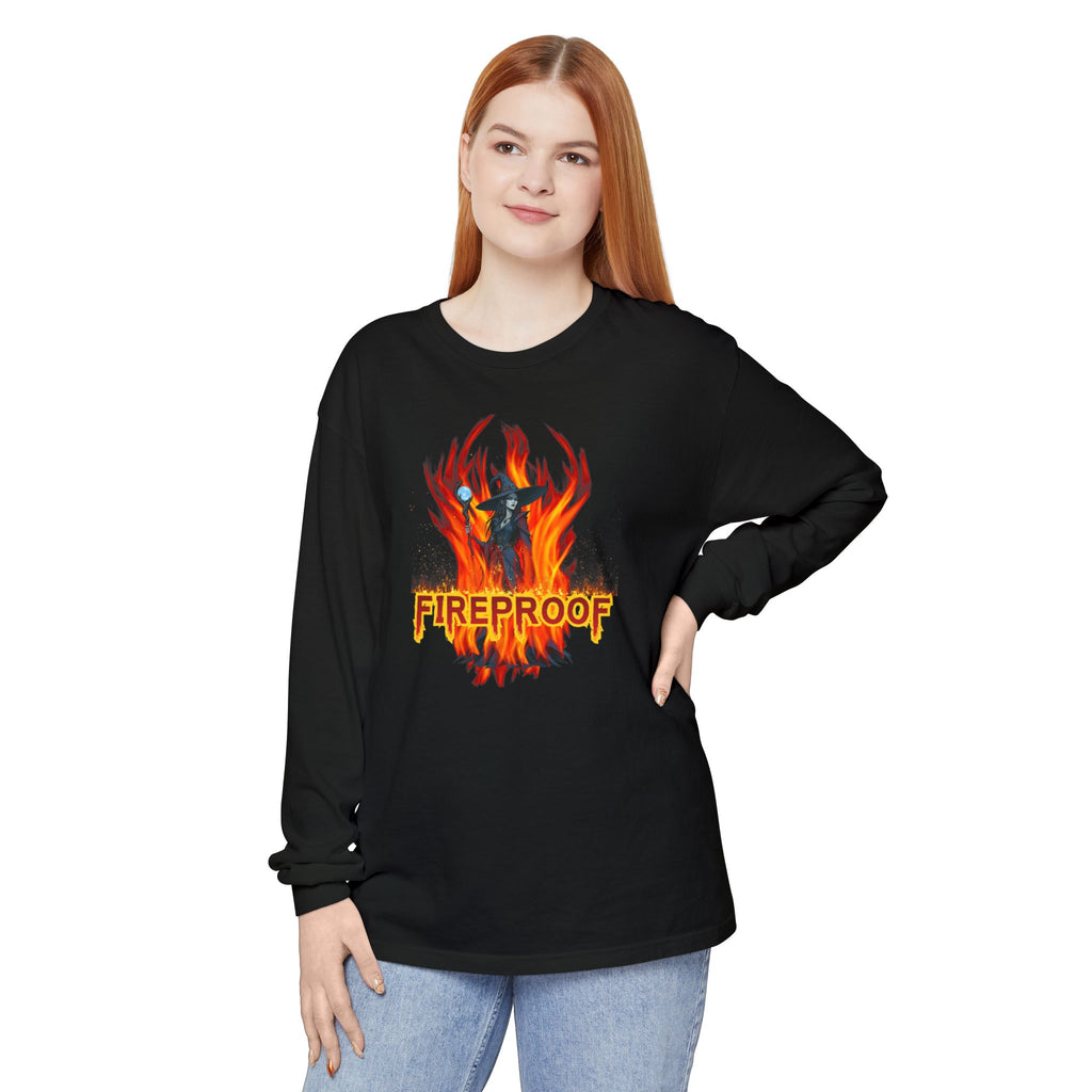 Fireproof Witch Halloween Shirt | Witchy Comfort Colors Tee | Spooky Gothic Shirt