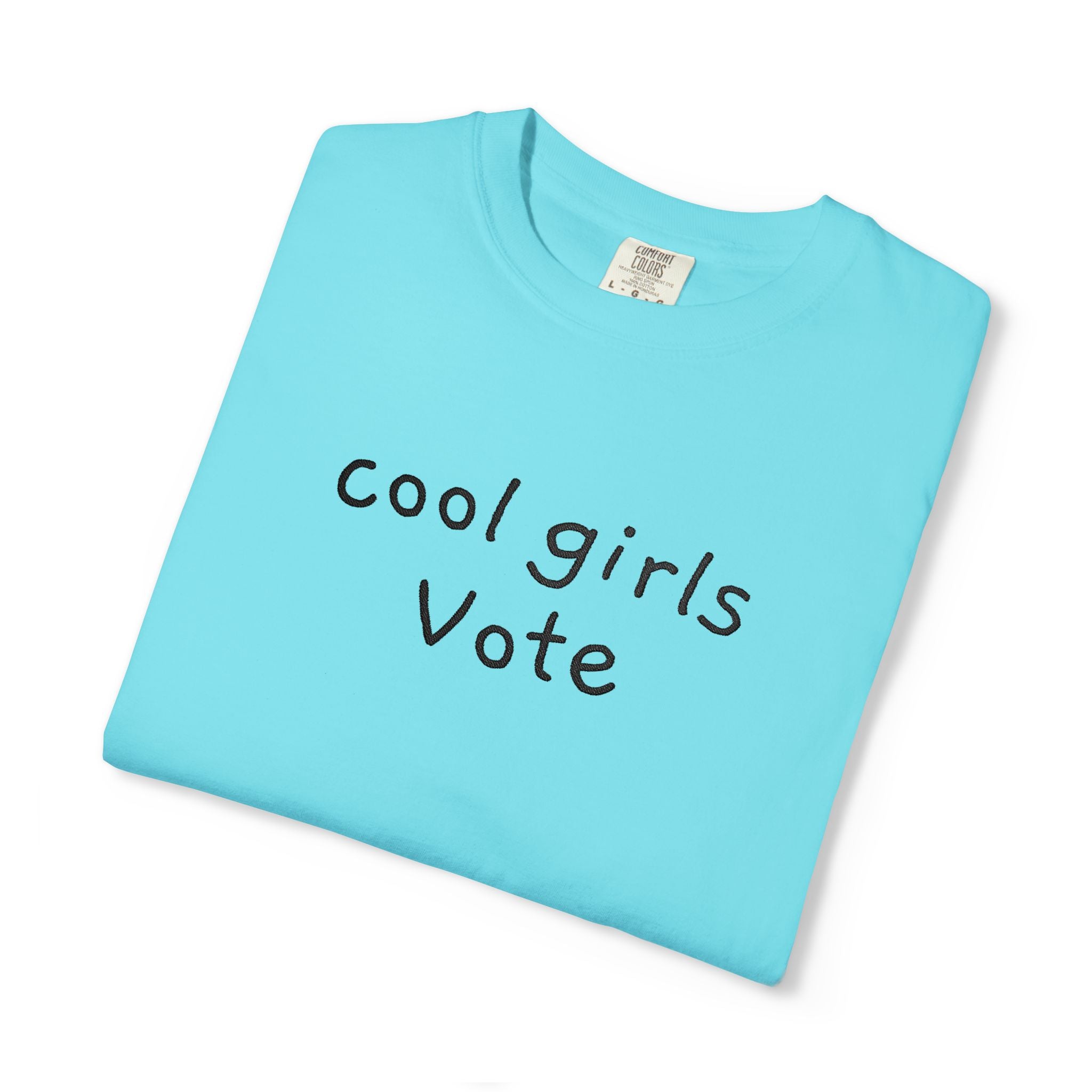 Cool Girls Vote Embroidered T-Shirt | Feminist Tee | Women's Voting Shirt
