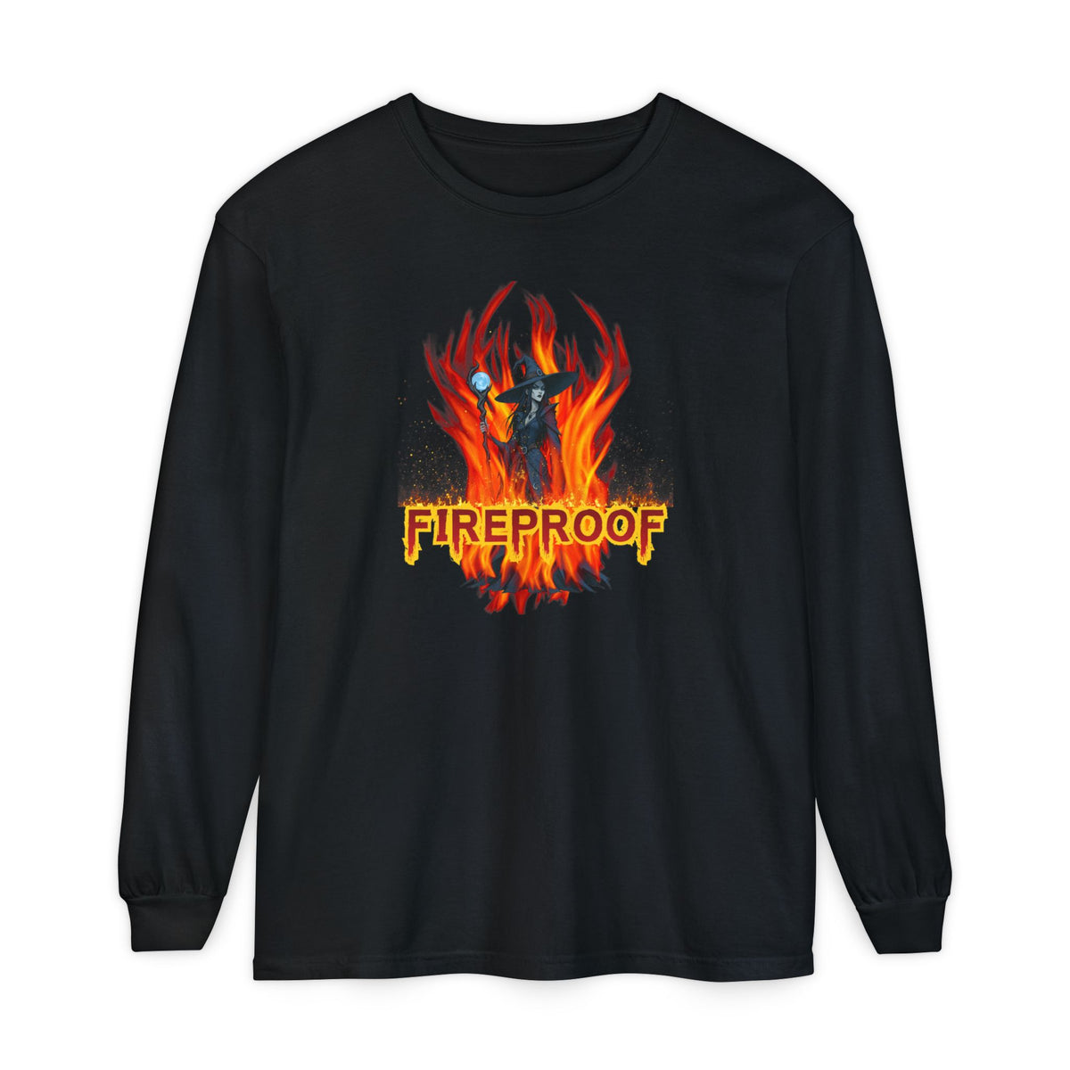Fireproof Witch Halloween Shirt | Witchy Comfort Colors Tee | Spooky Gothic Shirt