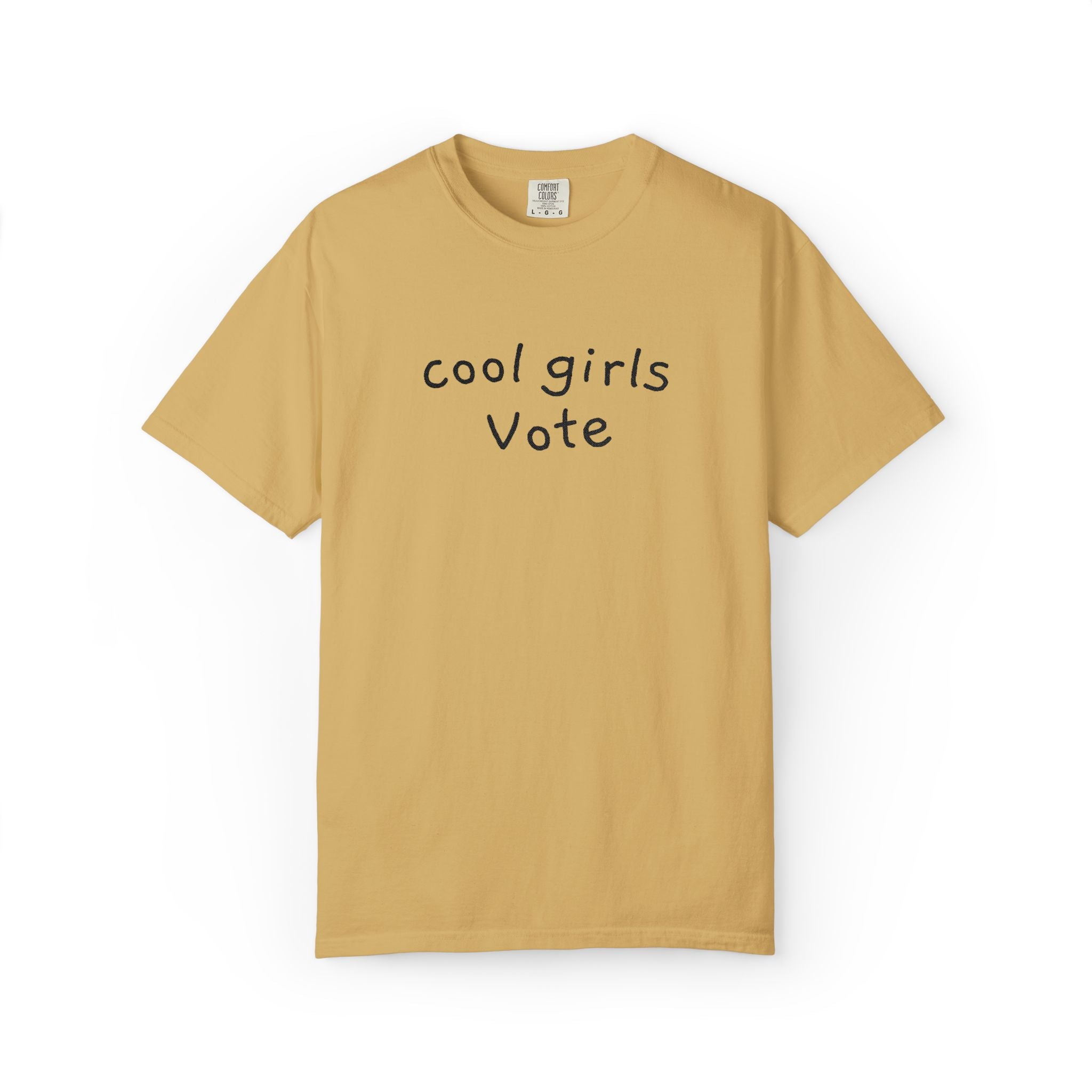 Cool Girls Vote Embroidered T-Shirt | Feminist Tee | Women's Voting Shirt