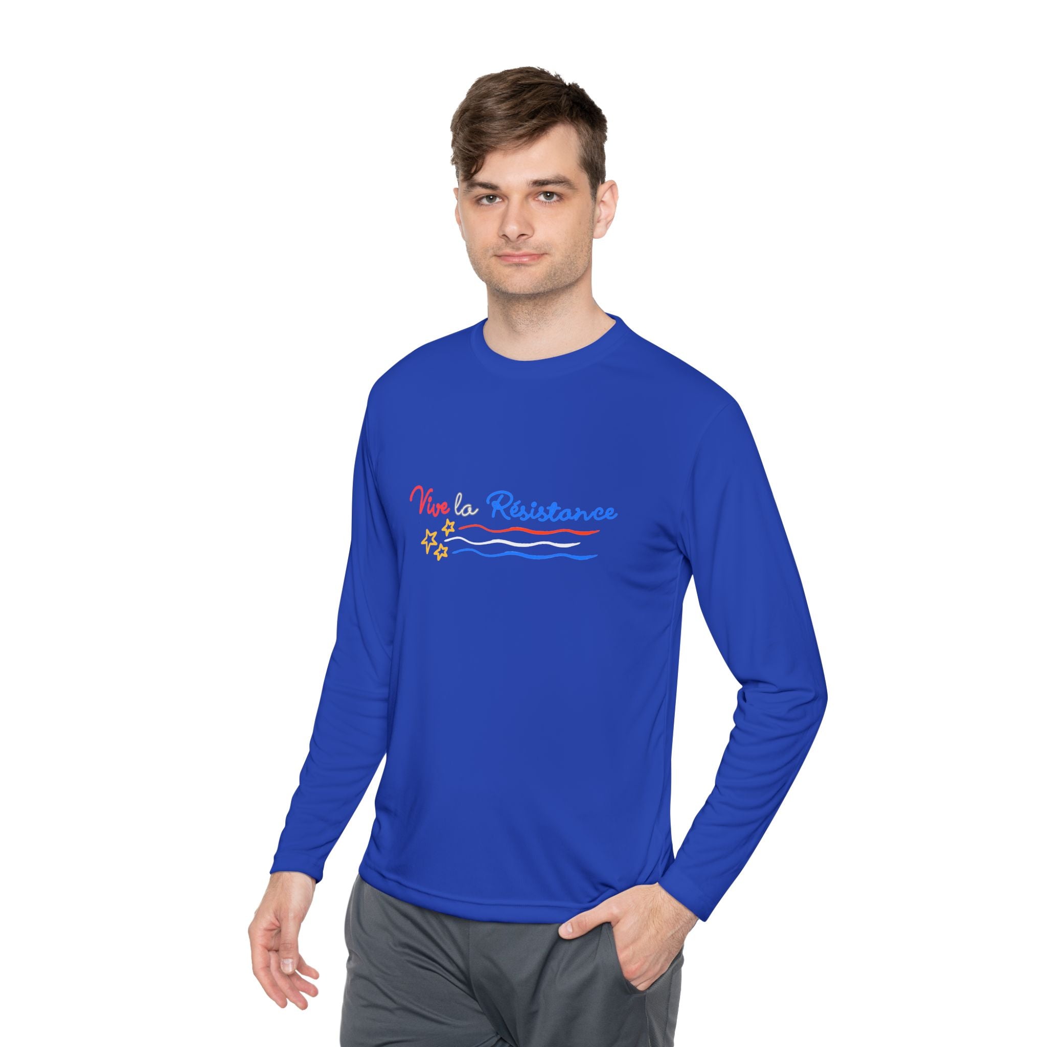 Vive Le Resistance T-Shirt | Red White & Blue Patriotic Graphic Tee | Sports-Tek Lightweight