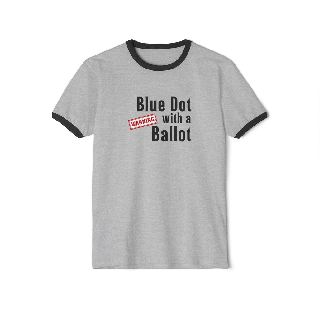 Blue Dot Ballot Ringer Tee | Voting & Political Shirt