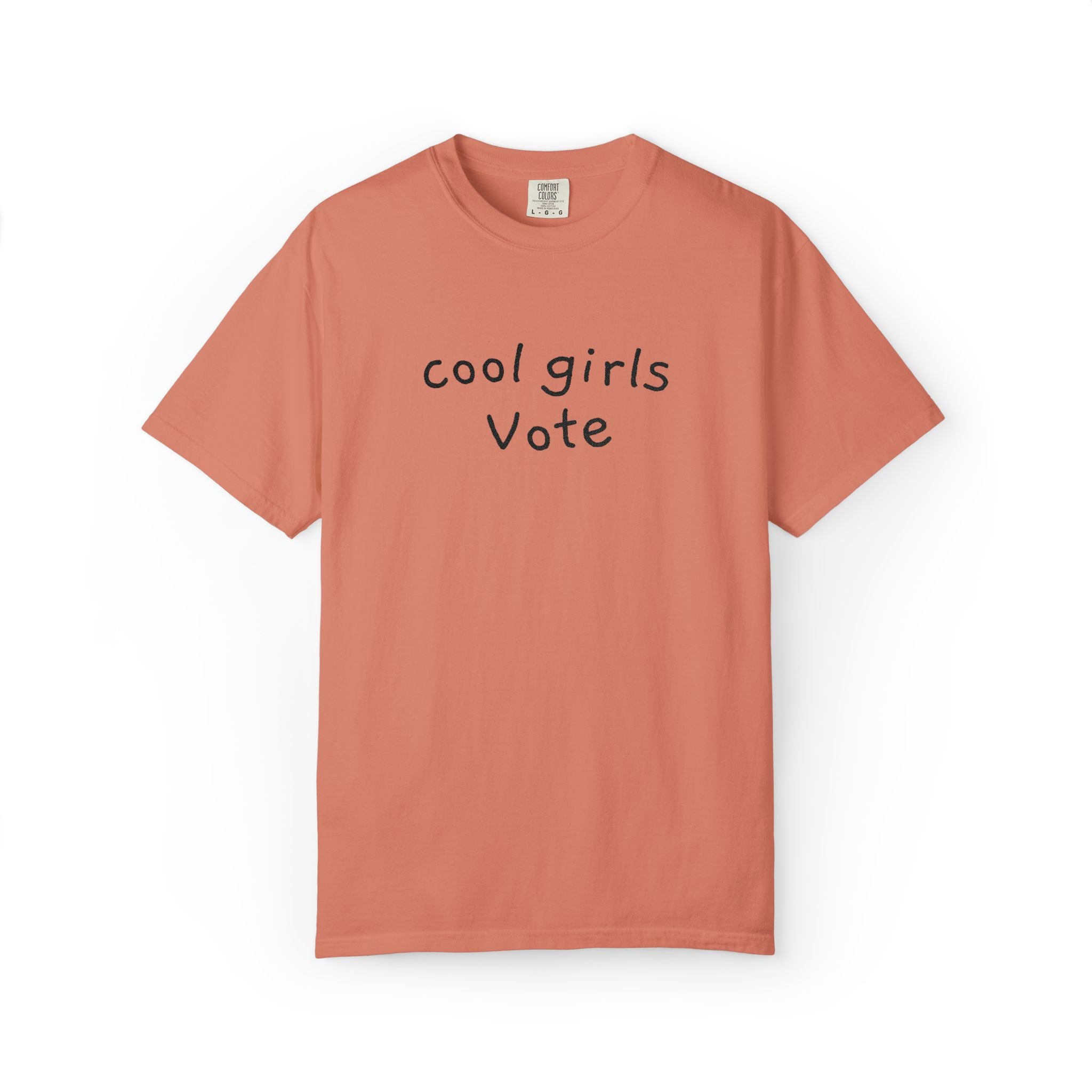 Cool Girls Vote Embroidered T-Shirt | Feminist Tee | Women's Voting Shirt