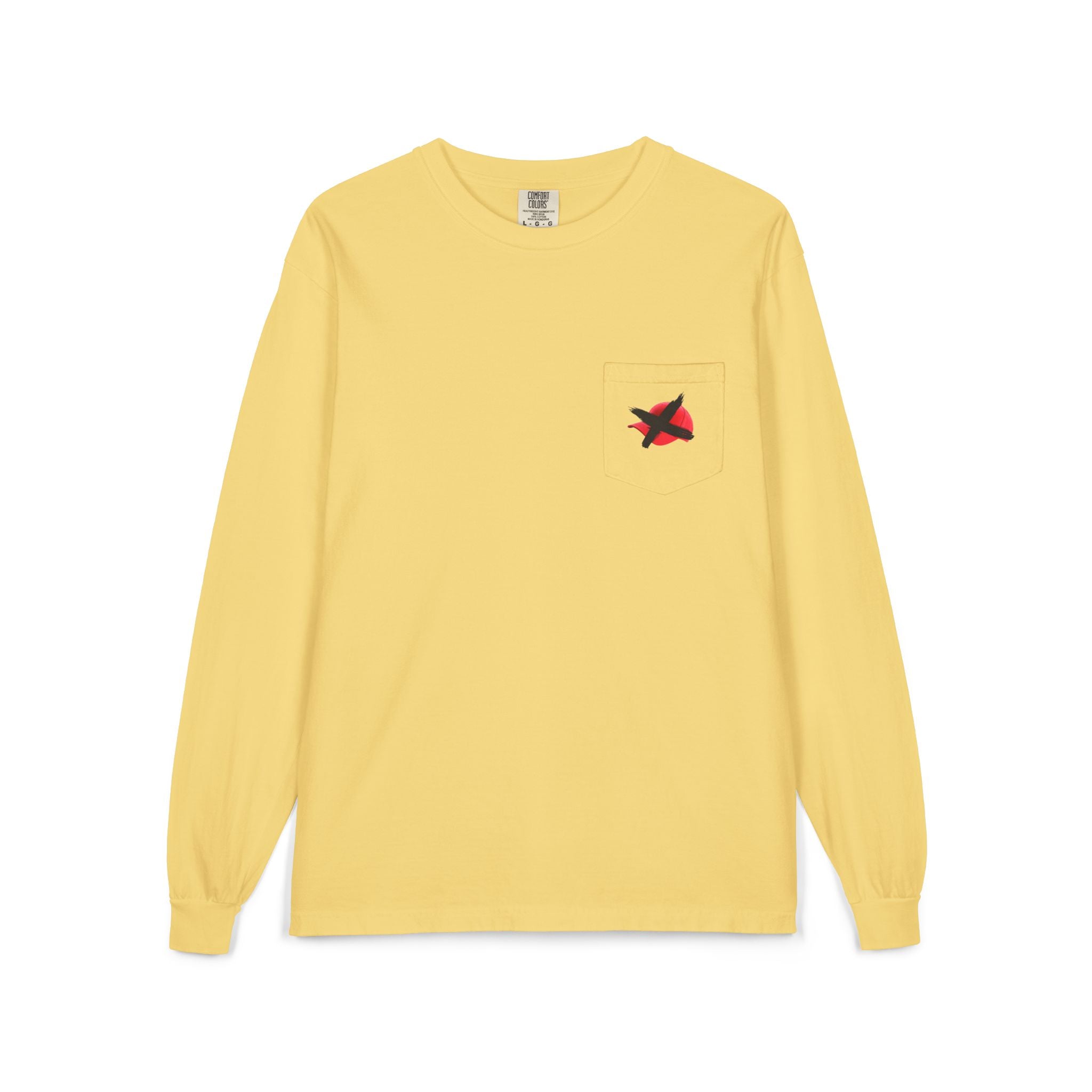 Hats Off My Vote Long Sleeve Shirt | Political Comfort Colors Pocket Tee | Voting Rights Shirt