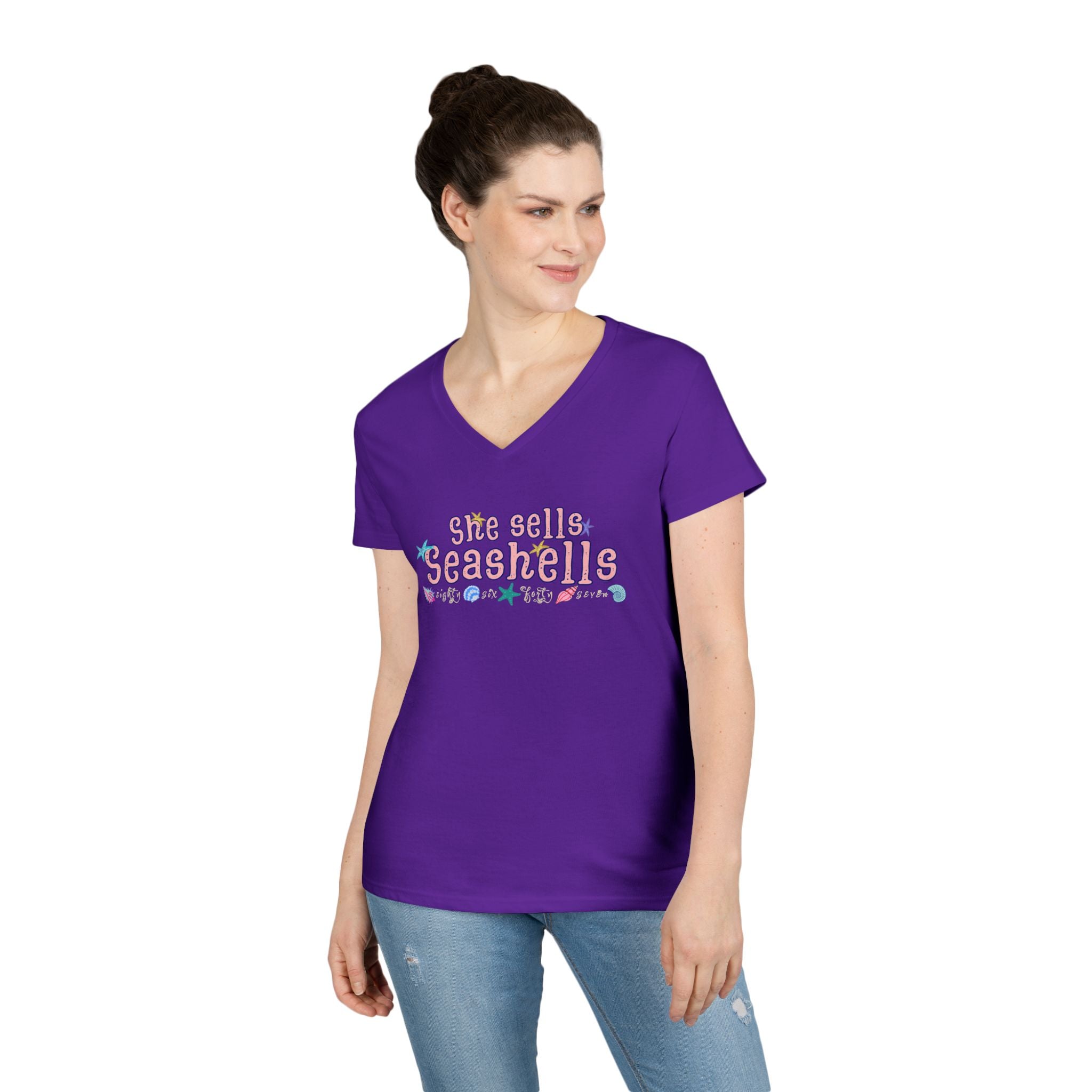 She Sells Seashells V-Neck Tee