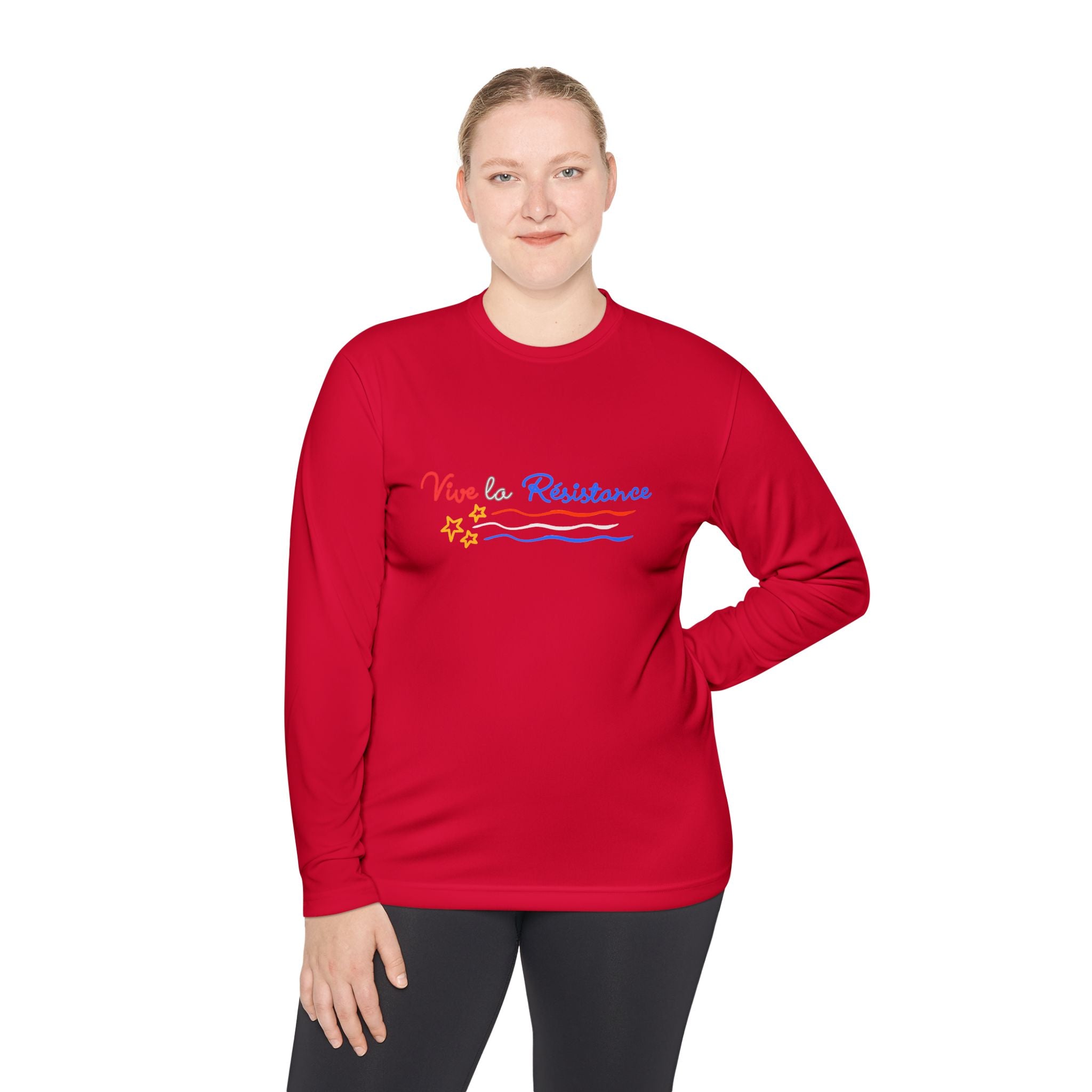 Vive Le Resistance T-Shirt | Red White & Blue Patriotic Graphic Tee | Sports-Tek Lightweight