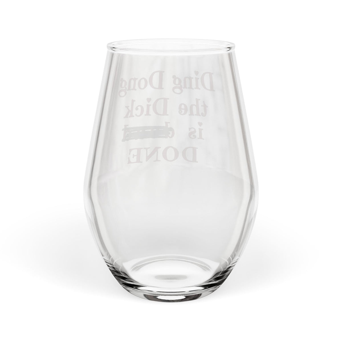 Ding Dong the Dick Is Done Wine Glass | Funny Celebration Gift