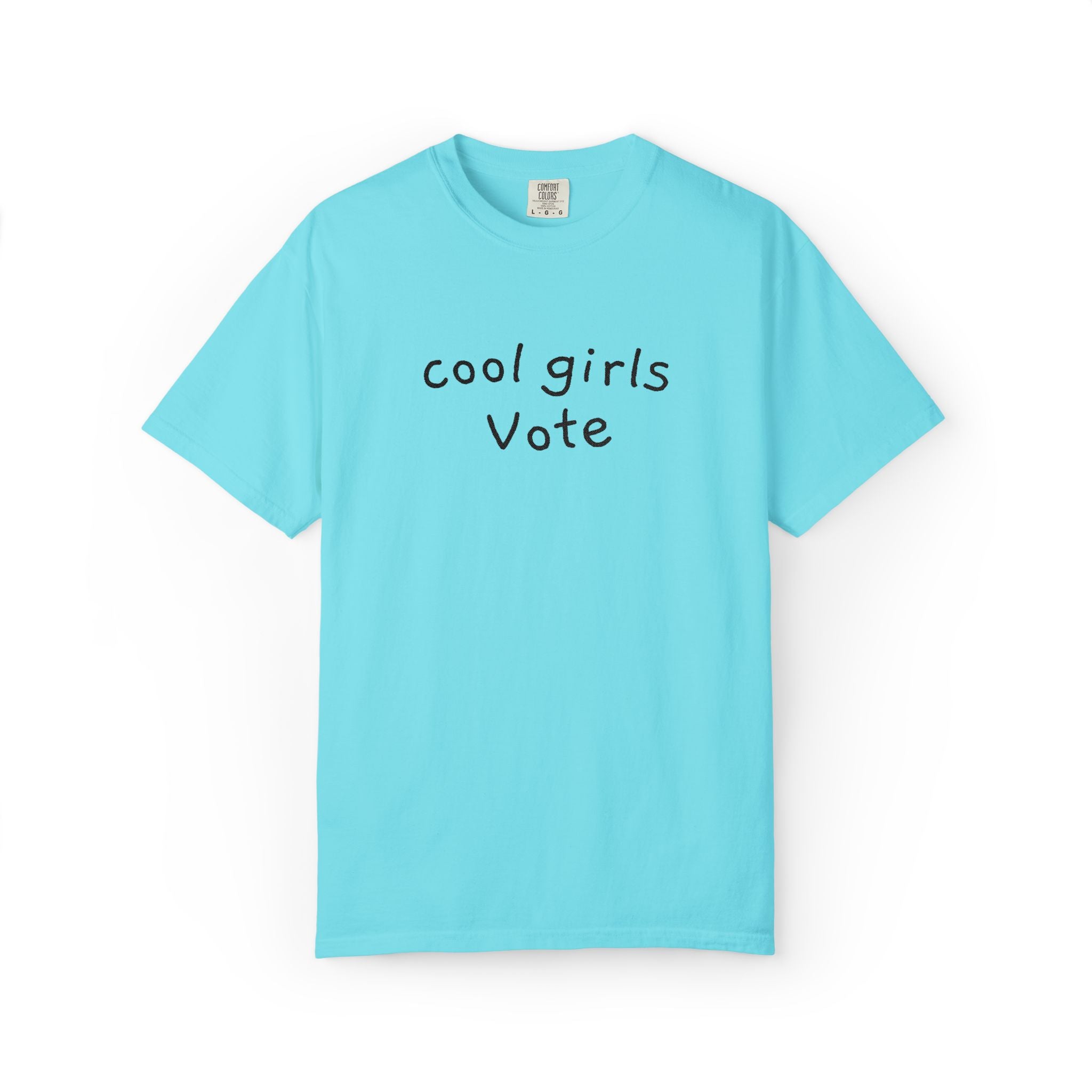 Cool Girls Vote Embroidered T-Shirt | Feminist Tee | Women's Voting Shirt