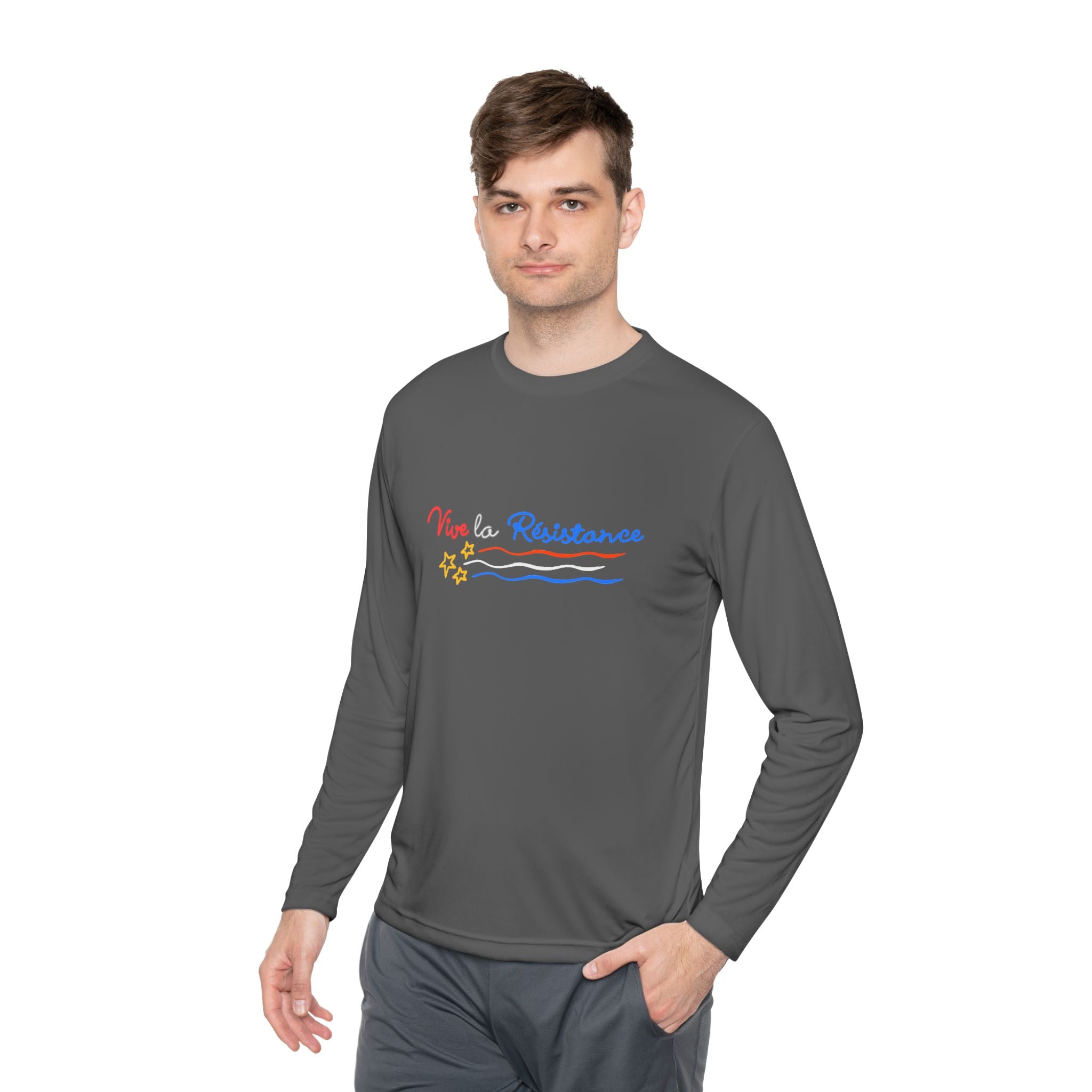 Vive Le Resistance T-Shirt | Red White & Blue Patriotic Graphic Tee | Sports-Tek Lightweight