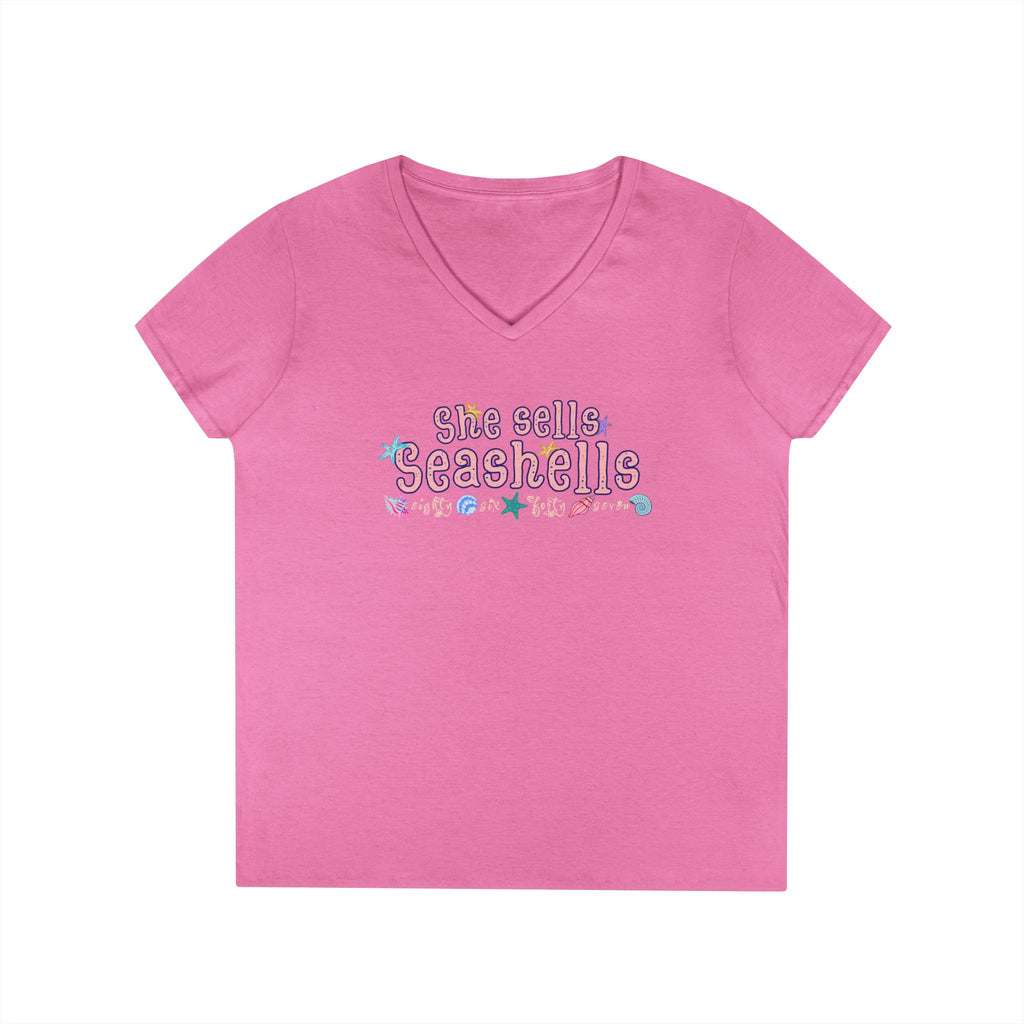 She Sells Seashells V-Neck Tee