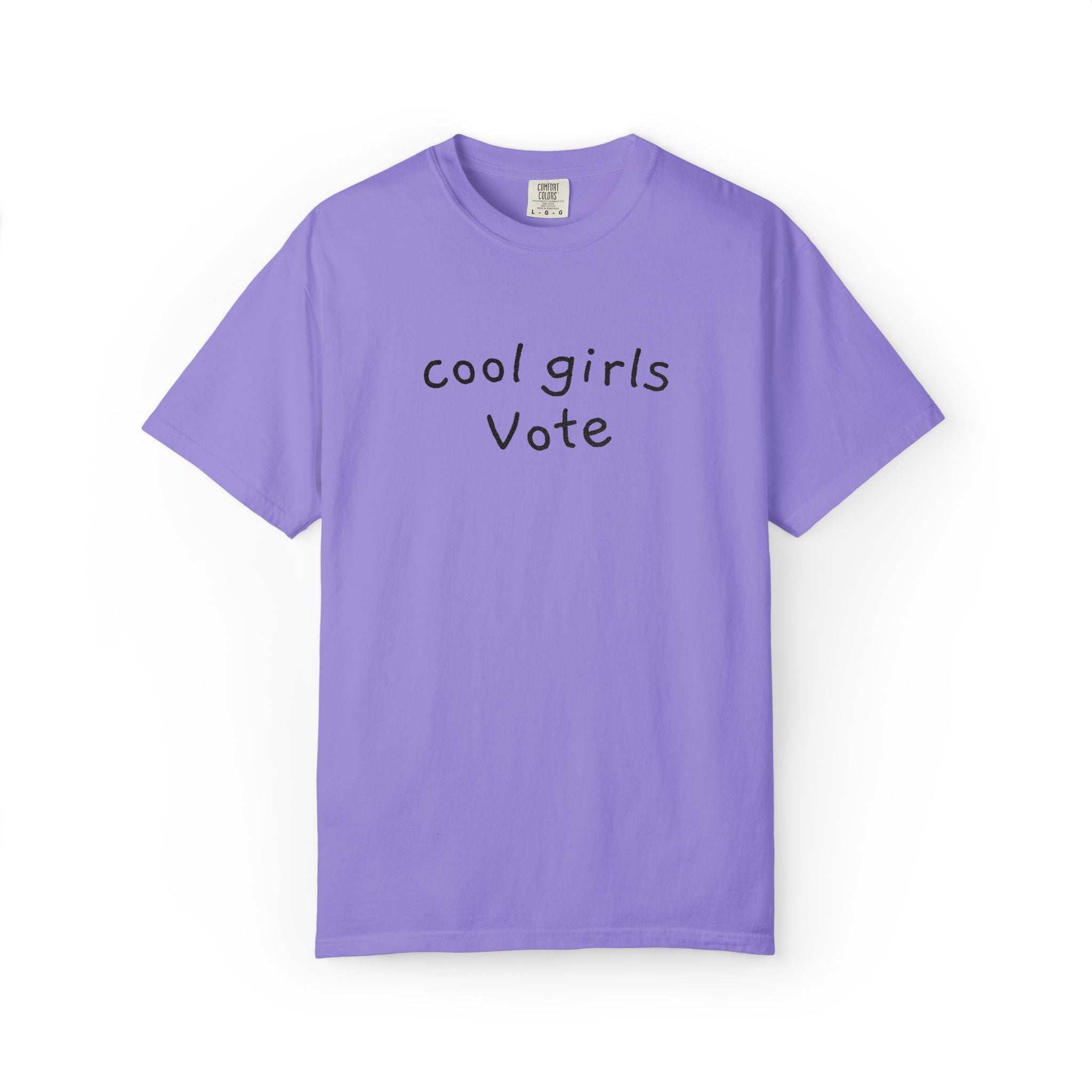 Cool Girls Vote Embroidered T-Shirt | Feminist Tee | Women's Voting Shirt