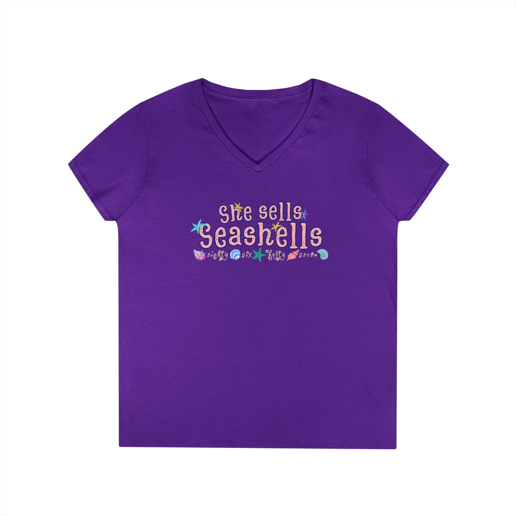 She Sells Seashells V-Neck Tee