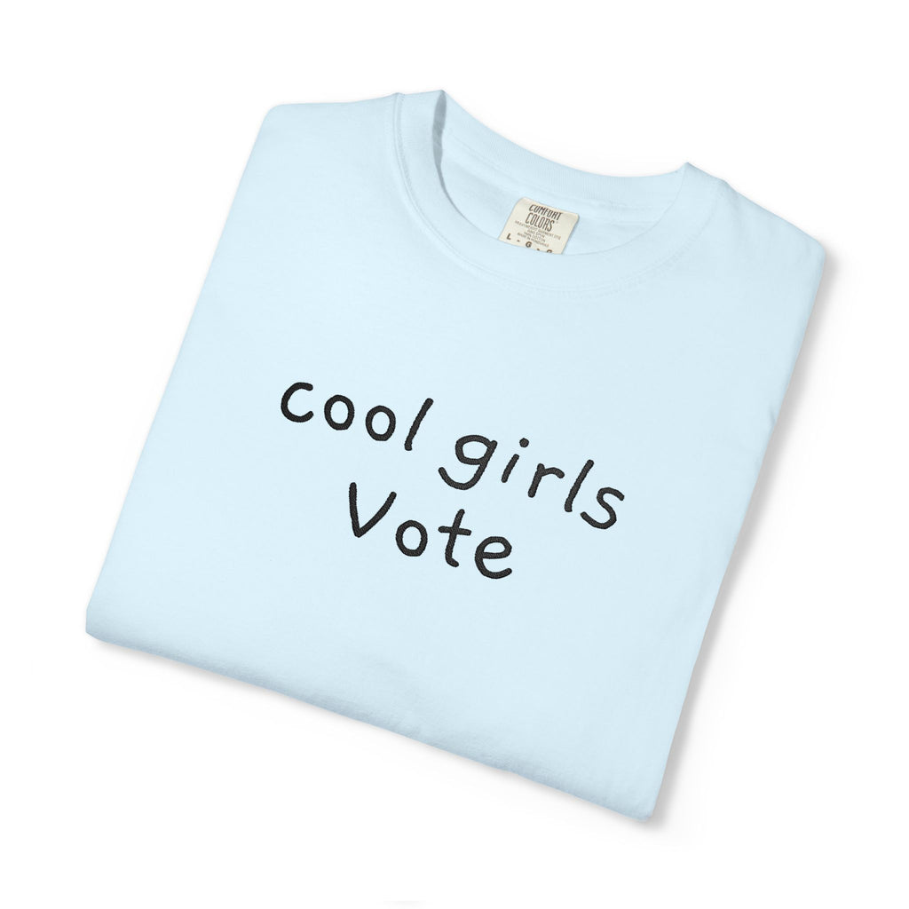 Cool Girls Vote Embroidered T-Shirt | Feminist Tee | Women's Voting Shirt