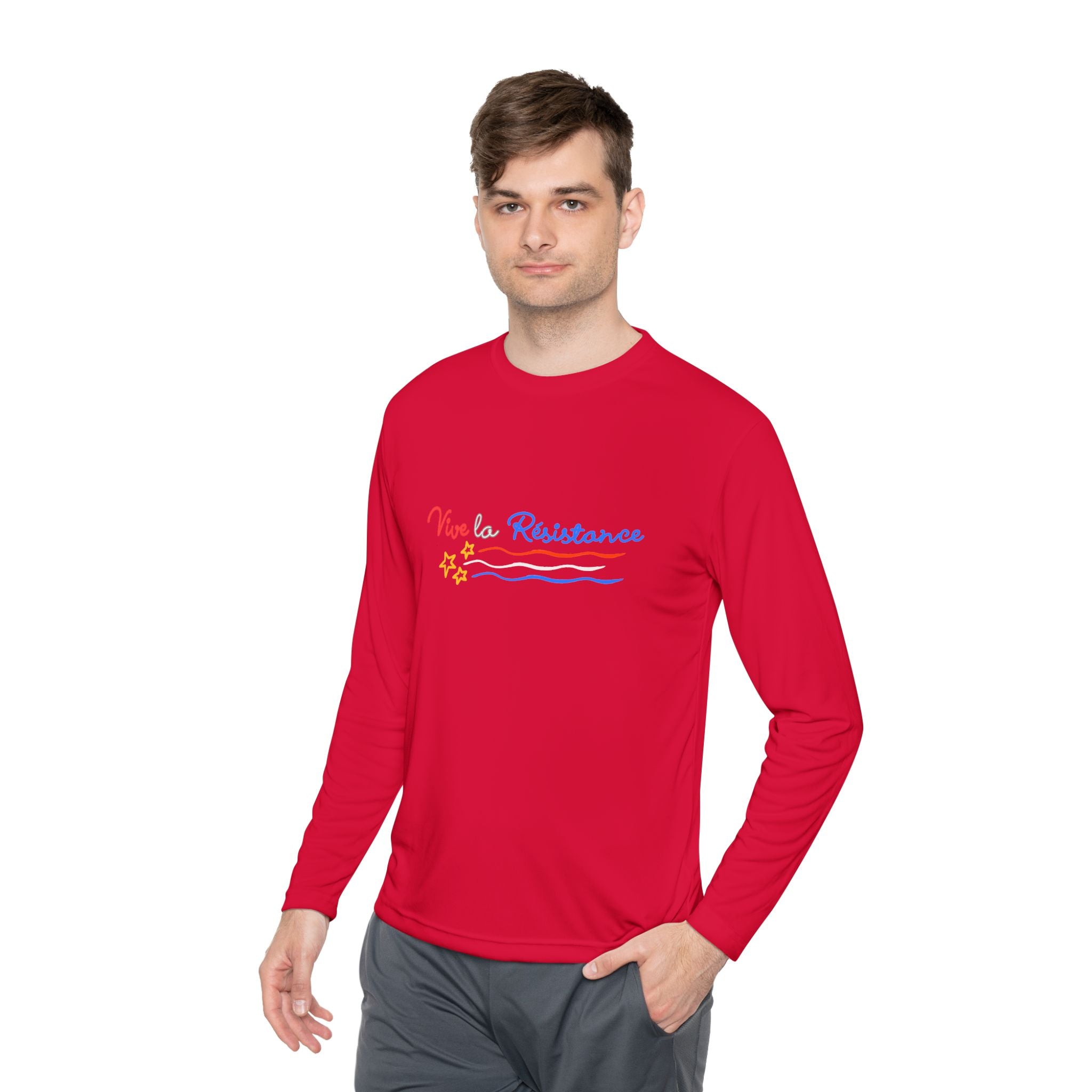 Vive Le Resistance T-Shirt | Red White & Blue Patriotic Graphic Tee | Sports-Tek Lightweight