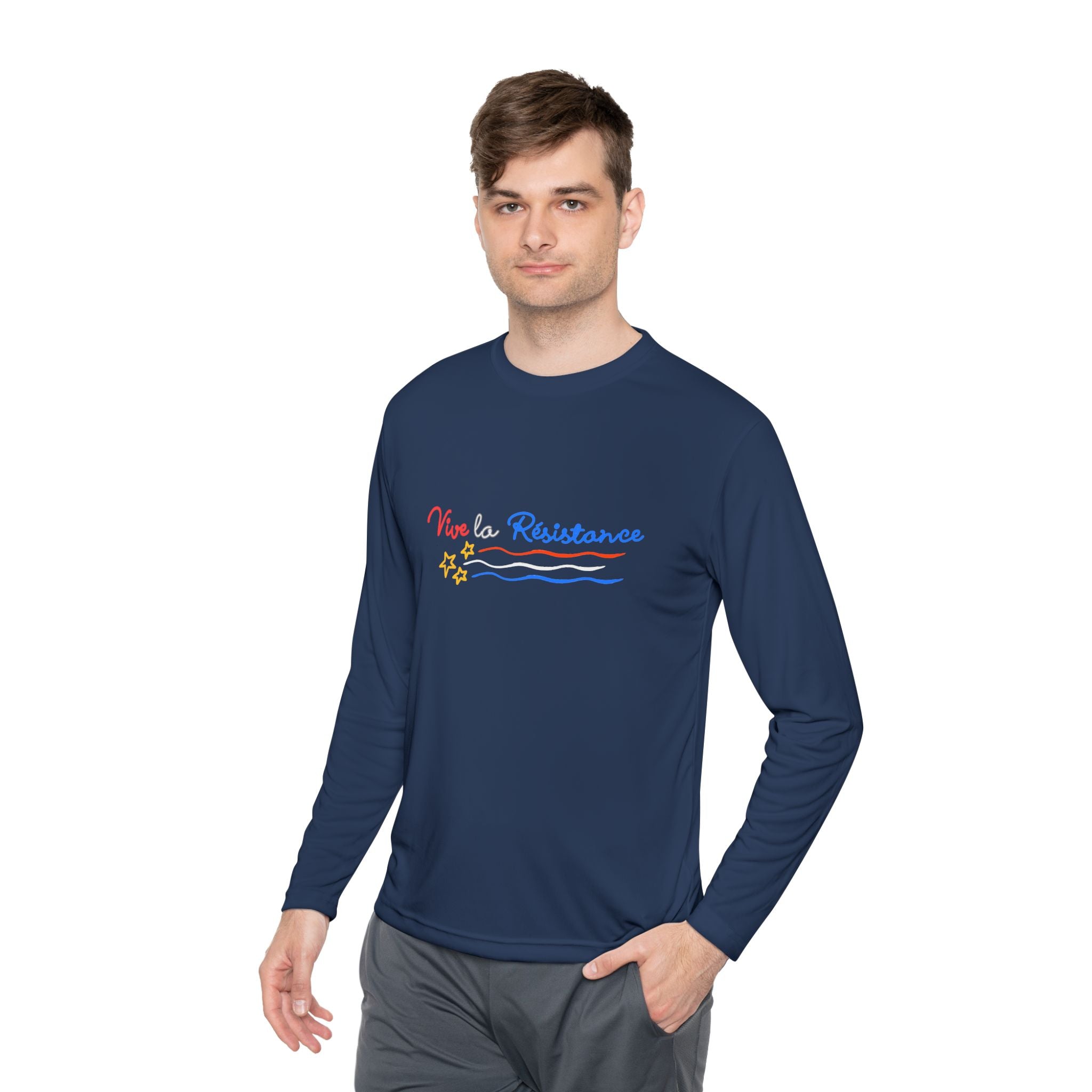 Vive Le Resistance T-Shirt | Red White & Blue Patriotic Graphic Tee | Sports-Tek Lightweight