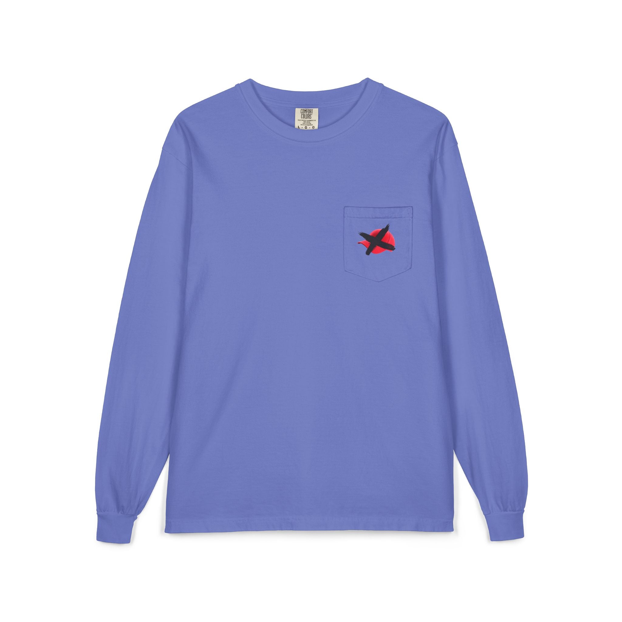 Hats Off My Vote Long Sleeve Shirt | Political Comfort Colors Pocket Tee | Voting Rights Shirt
