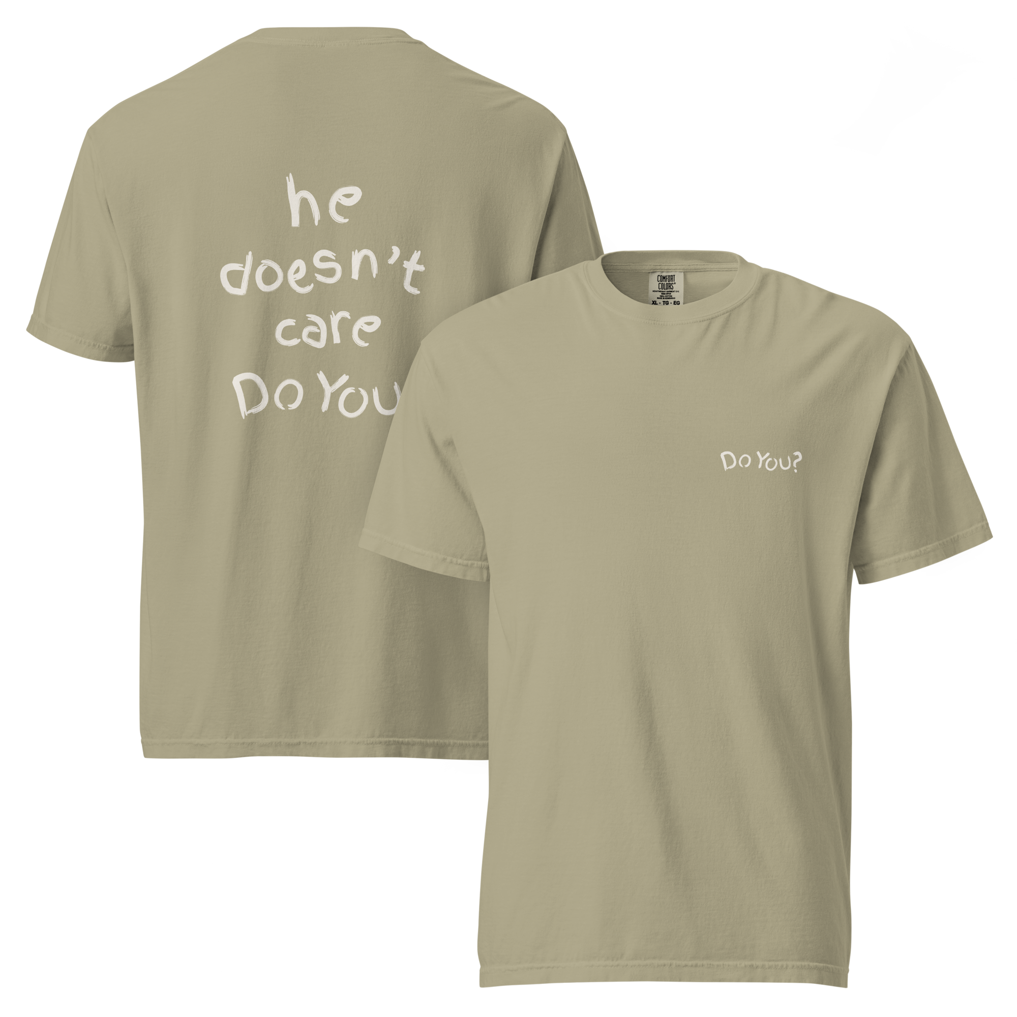 He Doesn’t Care. Do You? Comfort Colors Shirt | Political Statement Embroidered Tee