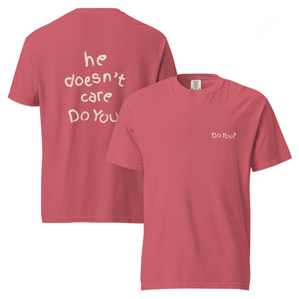 He Doesn’t Care. Do You? Comfort Colors Shirt | Political Statement Embroidered Tee