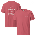 He Doesn’t Care. Do You? Comfort Colors Shirt | Political Statement Embroidered Tee