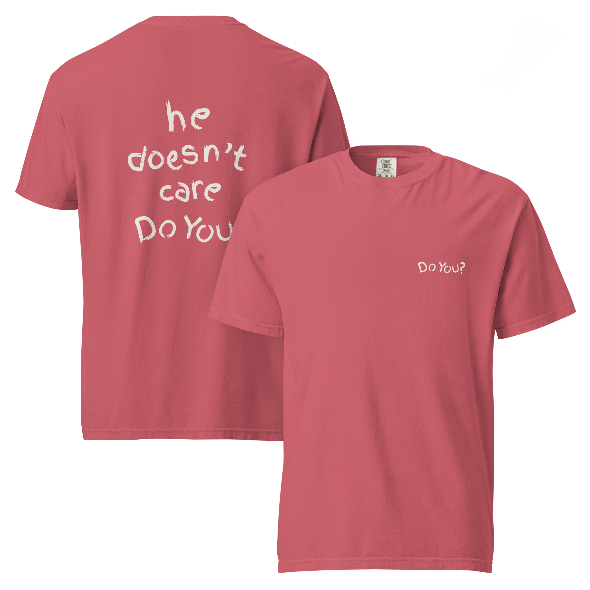 He Doesn’t Care. Do You? Comfort Colors Shirt | Political Statement Embroidered Tee